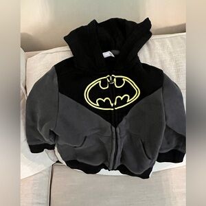 Baby Gap Batman Zip up Hoodie Sweatshirt Boys Size 3T - missing cape
